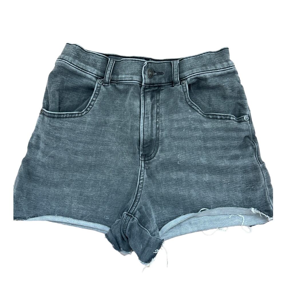 Express Black High Rise Cut Off Mom Shorts - Size 2